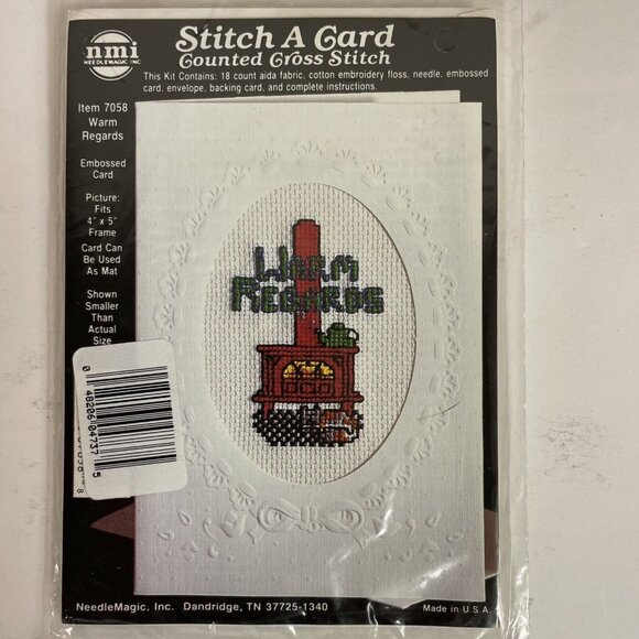 Stitch A Card Cross Stitch Kit # 7058 by Needle Magic "Warm Regards" - Picture 11 of 11